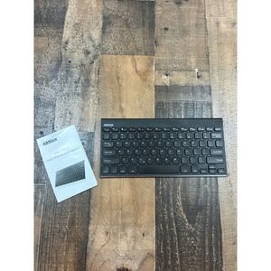 Arteck Ultra-Slim Bluetooth Keyboard Black Stainless Steel Rechargeable Tested